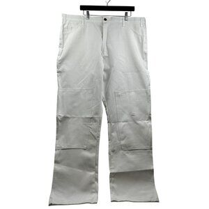 Dickies Pants Mens Double Knee Utility Carpenter Pants 42x32 White NWT Loop-Free